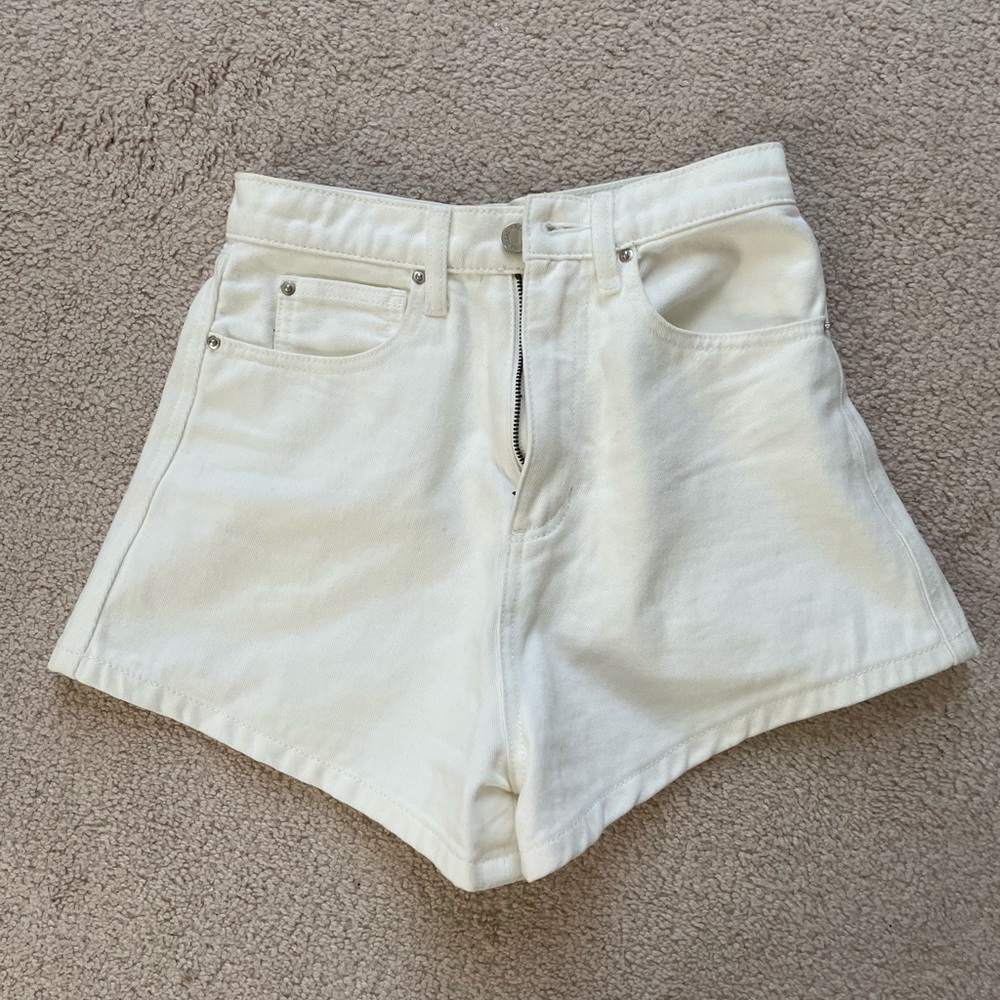 WeWoreWhat Off-White Flared Shorts